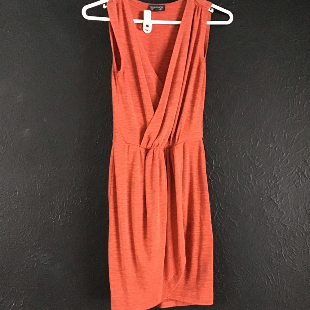 Orange Topshop dress